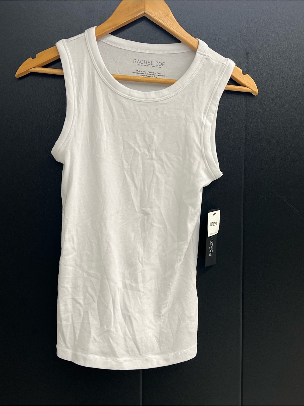 Rachel Zoe Classic White Crewneck Tank